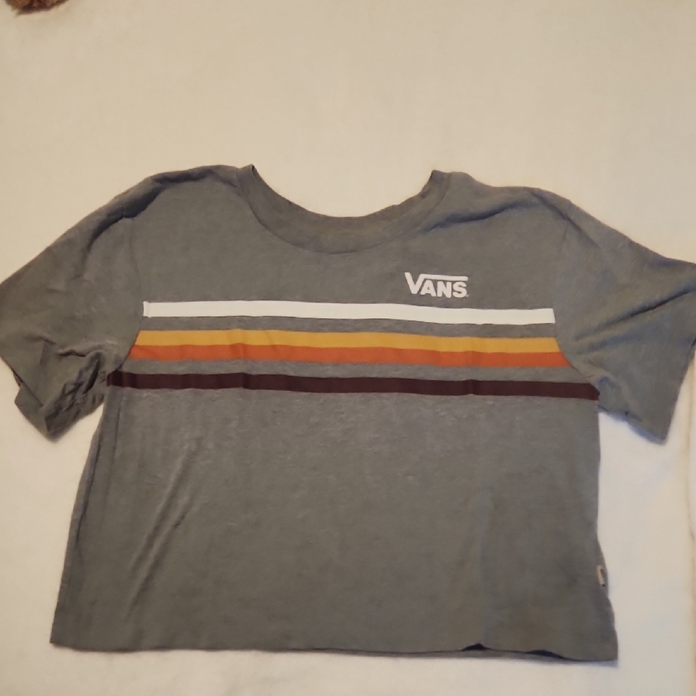 Vans Kids Gray Striped T-Shirt
